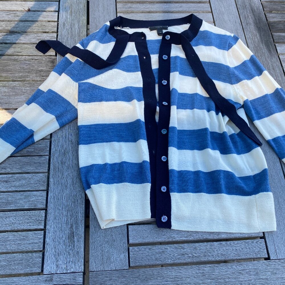100% Merino Wool Cardigan, J Crew Sz M